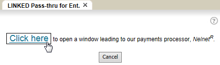 Click to open window leading to payment processor Nelnet Click to open window leading to payment processor Nelnet